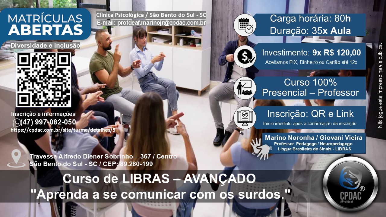Curso de Libras - Treinamento Avançado